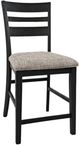 Jofran Inc. Altamonte Dark Charcoal/Gray Ladderback Counter Stool-0