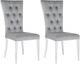 Coaster® Kerwin 2-Piece Grey/Chrome Upholstered Side Chairs-4