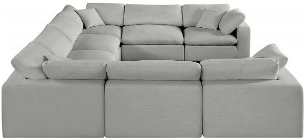 Meridian Furniture Comfy 8-Piece Gray Sectional -2