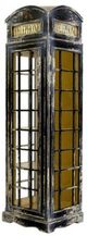 YHD Black Distressed Phone Booth Display Cabinet-0