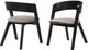 Armen Living Jackie 2-Piece Black/Brown Dining Arm Chair Set-0