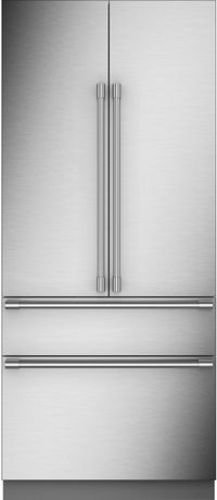 front view of the Monogram® 36 in. 20.1 Cu. Ft. Panel Ready Counter Depth French Door Refrigerator