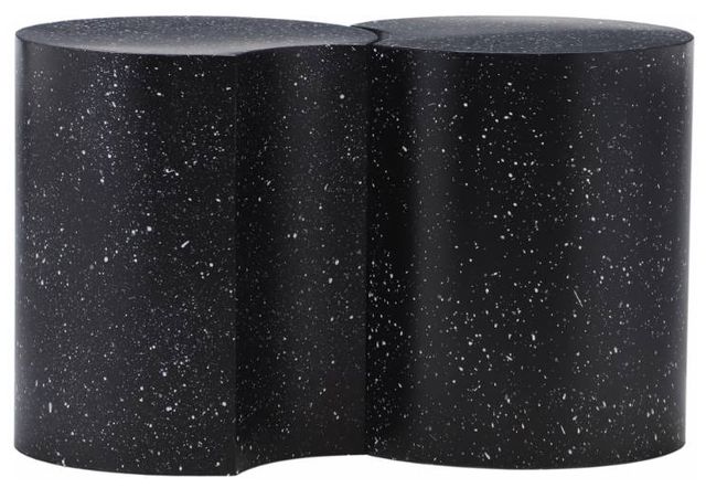 Meridian Furniture Dimple 2-Piece Black 18" Modular Nesting End Table Set-0