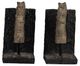 A & B Home 2-Piece Black/Brown Bookends -2