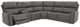 Flexsteel® Carter 6-Piece Smoke Power Reclining Sectional with Power Headrests and Lumbar-4