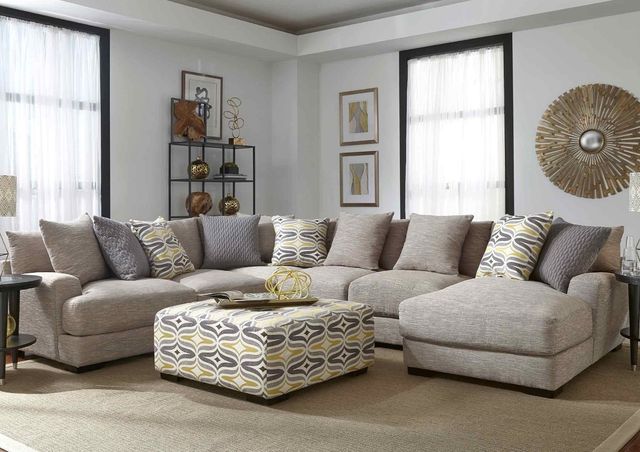 Franklin™ Barton 5-Piece Hannigan Fog U-Shape Sectional and Chaise-1