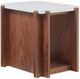 Flexsteel® Lincoln White End Table with Walnut Base-0