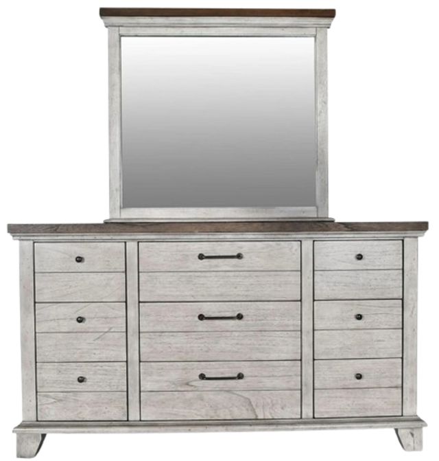 Steve Silver Co. Bear Creek White Smoke Dresser and Mirror-2