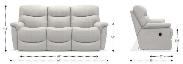 La-Z-Boy® James Mocha Manual Reclining Sofa-2