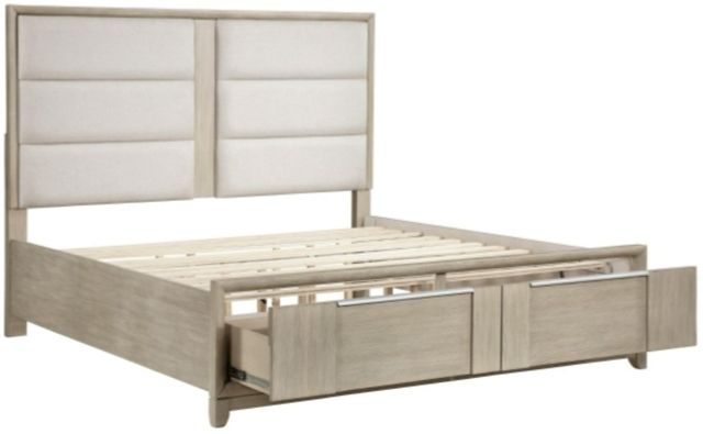 Homelegance® McKewen Light Gray Eastern King Storage Platform Bed-3