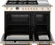Bertazzoni Heritage Series 48" Fingerprint Resistant Avorio Pro Style Gas Range with Gold Accents-1