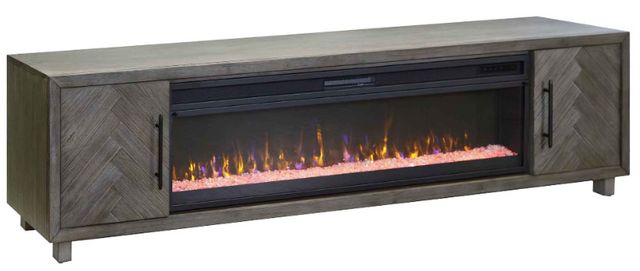 Martin Furniture Palisades Brushed Gray 80" Fireplace TV Stand-0