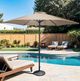 Furniture of America® Lali Beige Outdoor Umbrella with Base-1