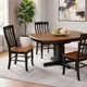 Winners Only® Santa Fe Chestnut Top Pedestal Dining Table with Espresso Base-2