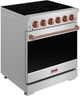 Thor Kitchen Gordon Ramsay Series 30" Stainless Steel Pro Style Electric Range with Precision Knob Control & Rose Gold Hardware-2
