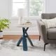 Powell® Orville Off White Side Table with Blue Base-1