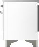 Ilve® Majestic III 36" White Pro Style Induction Range with Solid Door and Chrome Trim-4
