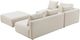 TOV Furniture Hangover 4-Piece Cream Performance Linen Modular Chaise Sectional-4
