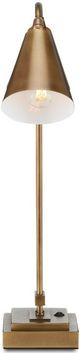 Currey & Company Symmetry Antique Brass Double Desk Lamp-2