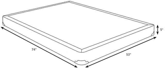 Coaster® Mercer Gray 5" Full Low Profile Box Spring Foundation-2