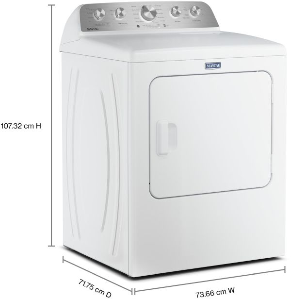 Maytag® 7 Cu. Ft. White Electric Dryer with Extra Power and Pet Pro Option-3