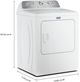 Maytag® 7 Cu. Ft. White Electric Dryer with Extra Power and Pet Pro Option-3