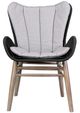 Armen Living Mateo Charcoal/Gray/Natural Fabric/Wooden Outdoor Dining Chair-3