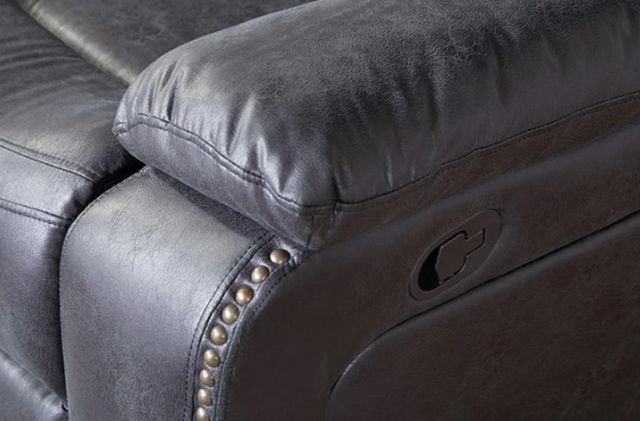 Hughes Furniture® 15126 Ridgeline Midnight Manual Reclining Loveseat-3