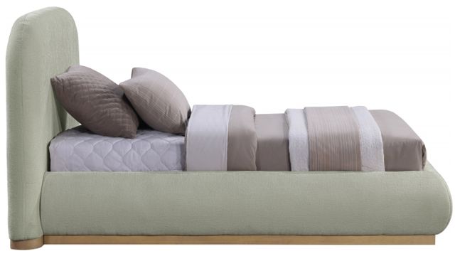 Meridian Furniture Vaughn Mint Twin Chenille Fabric Upholstered Panel Bed-2