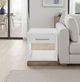 Legends Home Nora Jasmine White End Table with Barnwood Base-1