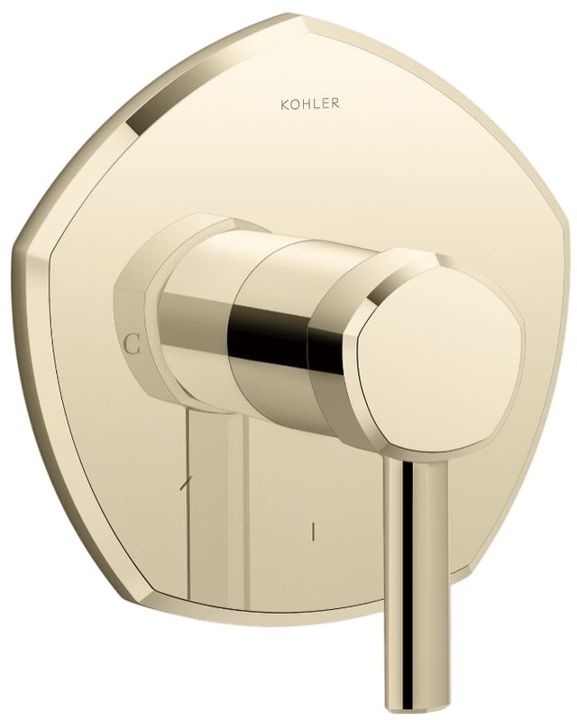 KOHLER® Occasion® MasterShower® Vibrant French Gold Temperature Control Valve Trim with Lever Handle-0