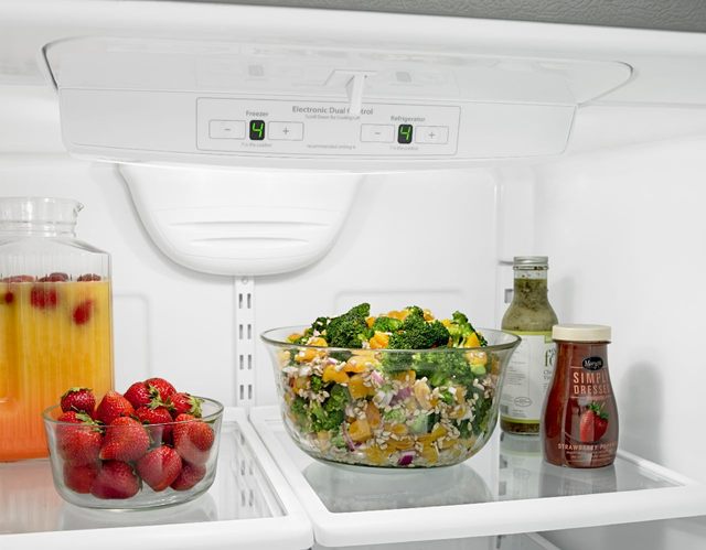 Amana® 33 in. 22.1 Cu. Ft. Stainless Steel Bottom Freezer Refrigerator-5