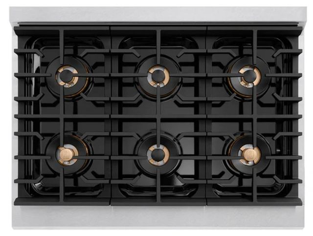 ZLINE Paramount 36" 5.2 Cu. Ft. Satin Stainless Steel Gas Range with 6 Burner DuoPro™ Cooktop and Convection Gas Oven-3