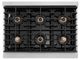 ZLINE Paramount 36" 5.2 Cu. Ft. Satin Stainless Steel Gas Range with 6 Burner DuoPro™ Cooktop and Convection Gas Oven-3