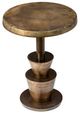 Dovetail Furniture Kenway Antique Brass Side Table-1
