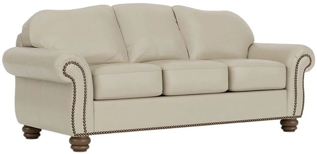 Flexsteel® Customizable Bexley Leather Sofa with Nailhead Trim-0