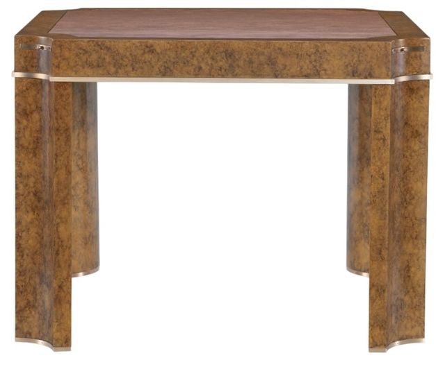 Hooker® Furniture Archives Brown Dining Game Table with Mottled Amber Base-2