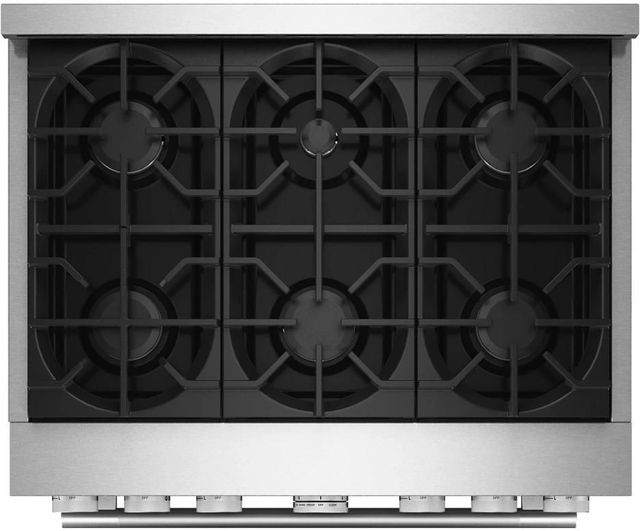 KitchenAid® 36" Stainless Steel 6 Burner Pro Style Gas Range with No Preheat Air Fry Mode-4