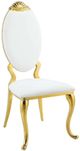 ACME Furniture Fallon 2-Piece Mirrored Gold/White Side Chair Set-0