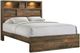 Elements International Bailey Music Walnut Full Bed-0