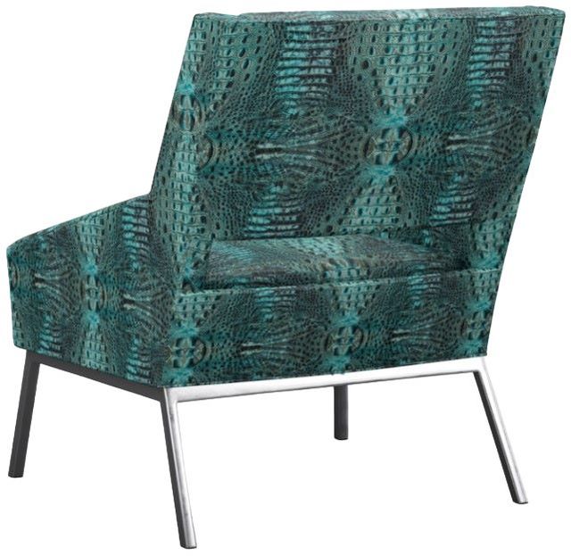 Lexington Home Customizable Kitano Amani Leather Chair with Polised Chrome Base-1