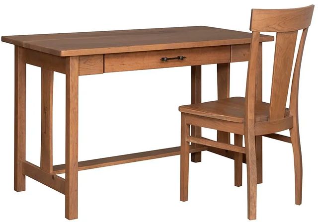Country Classic Collection Customizable Signature Library Desk with Keyboard Drawer-1