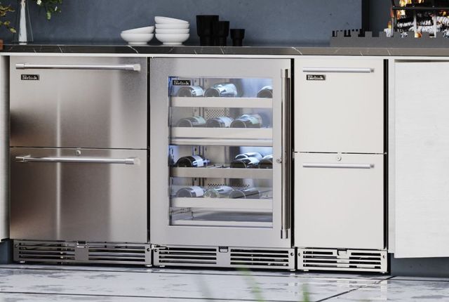 Perlick® Marine Signature Series 24" Dual Zone Stainless Steel Wine Reserve Glass Door-1