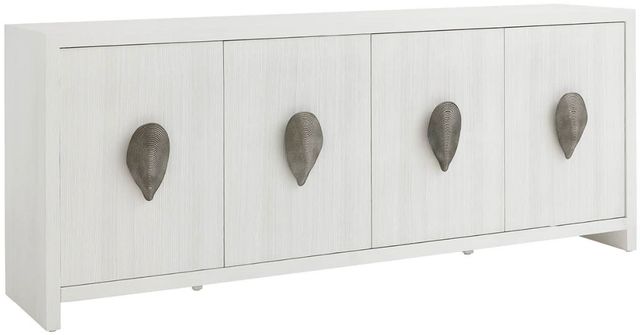 Universal Explore Home™ Oasis White Sandblasted Quartered Pine 86" Shoreline Credenza-0