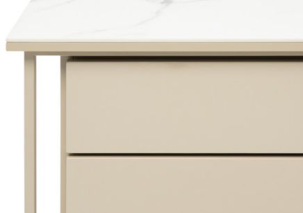 Natuzzi Editions Como Beige Gray Right Bedside Table-1