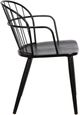 Armen Living Bradley Black Side Chair-1