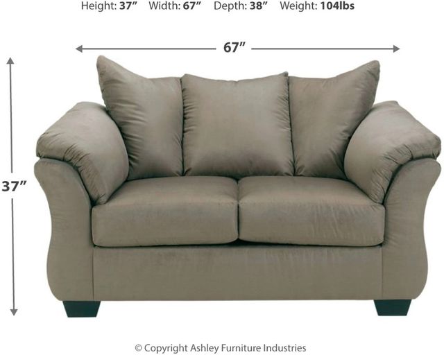 Signature Design by Ashley® Darcy Cobblestone Loveseat-2