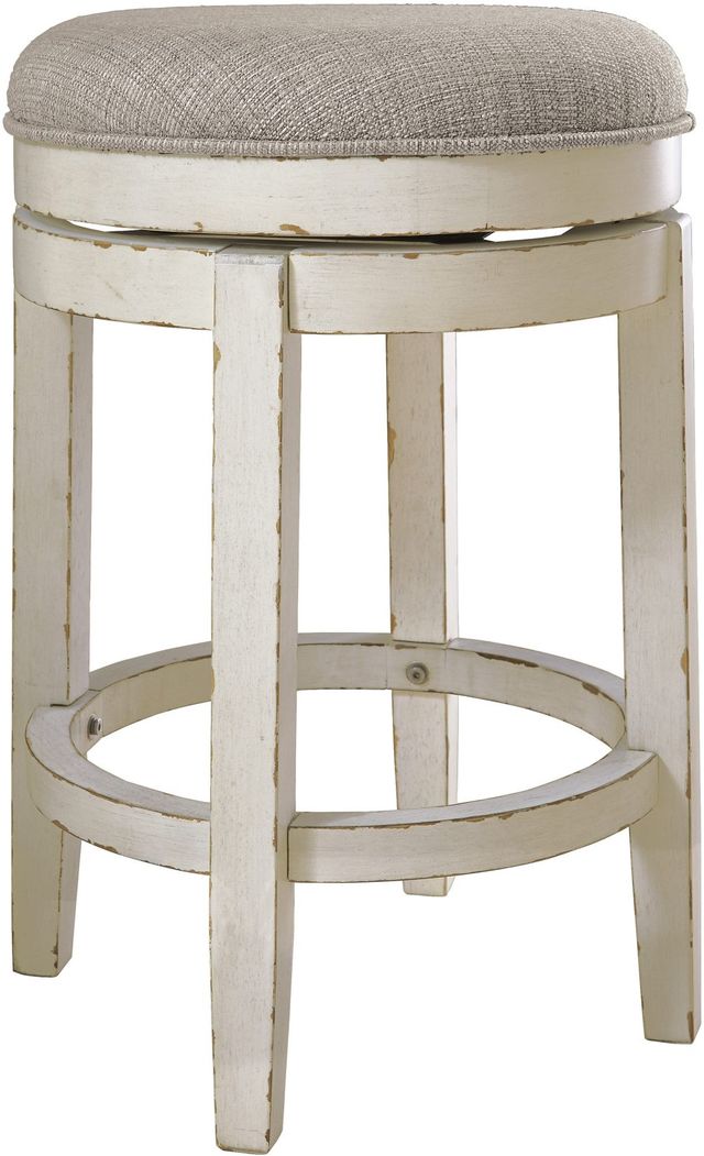 Signature Design by Ashley® Realyn 4-Piece Chipped White Counter Table Set-2
