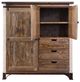 International Furniture Direct Antique Brown Gentleman's Chest-1