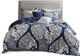 Olliix by Madison Park Vienna 6 Piece Indigo King/California King Printed Duvet Cover Set-0